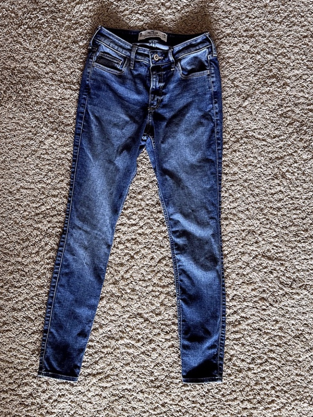 Hollister Curvy Mid Rise Super Skinny Jeans W26 L29 Soft Stretch
